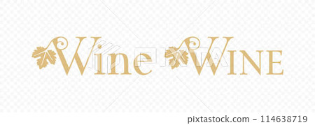 Grapevine with grape leaf vector logo design 114638719