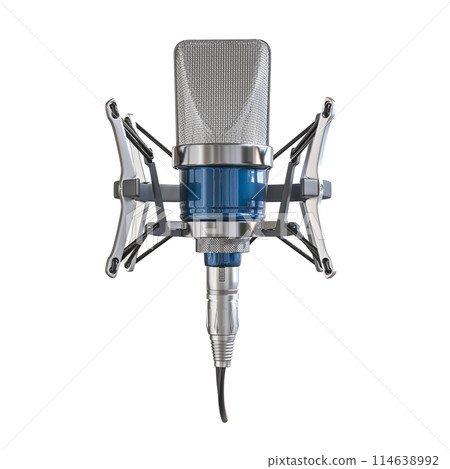 Professional studio microphone on transparent background 114638992