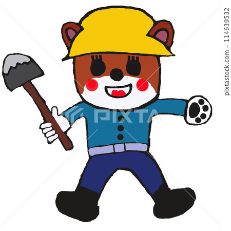 cute bear construction worker cute bear construction worker 114639532