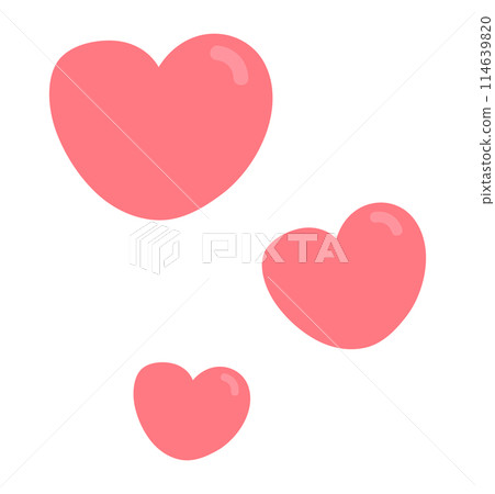 Romantic hearts in flat design. Simple decorative love and passion symbols. Vector illustration isolated. Romantic hearts in flat design. Simple decorative love and passion symbols. Vector illustration isolated. 114639820