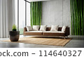 interior of living room with bamboo and sofa 114640327