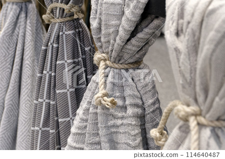 Assorted decorative fabrics Assorted decorative fabrics 114640487