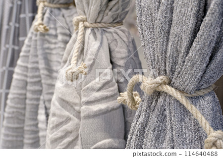 Assorted decorative fabrics 114640488