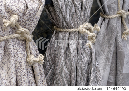Assorted decorative fabrics 114640490