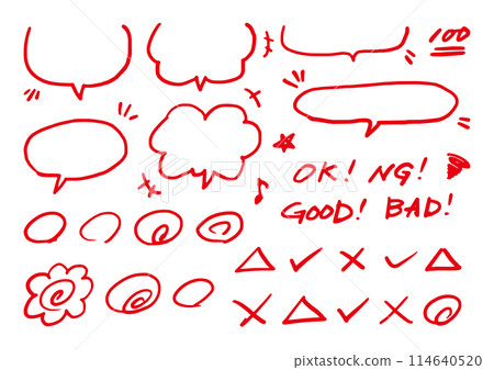 考試評分材料手繪紅筆 114640520