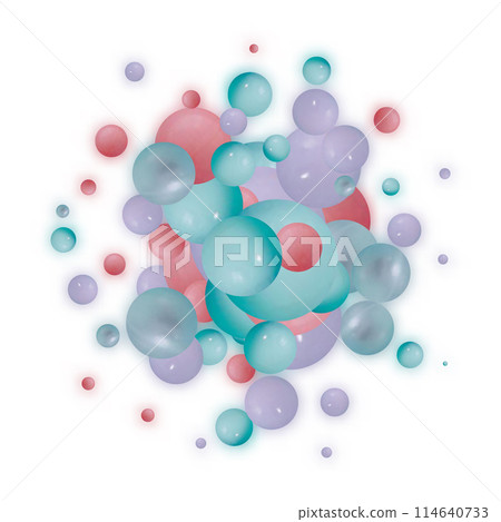 A pearl ball foat in the air Minimal style Cosmetic background product stand presentation 3d rendering. eps 10 114640733
