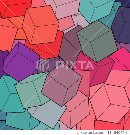 Colored background from cubes. Background template. eps 10 114640734