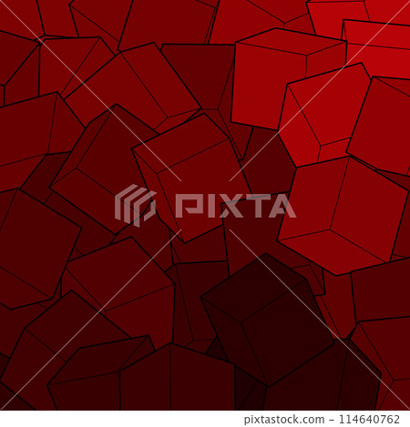 Abstract geometric background. Screensaver template. Red cubes. eps 10 114640762