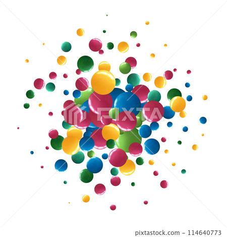 Background of colorful chocolate bean candies on pastel background in disorder. Colorful balls in mess. eps 10 114640773
