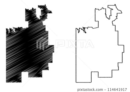 Victoria Daly Region (Commonwealth of Australia, Northern Territory, NT) map vector illustration, scribble sketch map 114641917