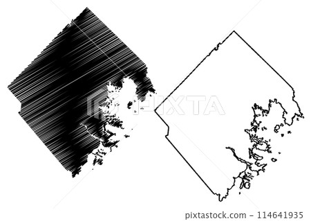 Lunenburg County (Canada, Nova Scotia Province, North America) map vector illustration, scribble sketch Lunenburg map Lunenburg County (Canada, Nova Scotia Province, North America) map vector illustration, scribble sketch Lunenburg map 114641935