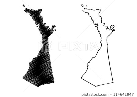 Bruce County (Canada, Ontario Province, North America) map vector illustration, scribble sketch Bruce map Bruce County (Canada, Ontario Province, North America) map vector illustration, scribble sketch Bruce map 114641947