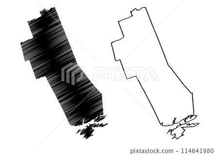 Frontenac County (Canada, Ontario Province, North America) map vector illustration, scribble sketch Frontenac map Frontenac County (Canada, Ontario Province, North America) map vector illustration, scribble sketch Frontenac map 114641980