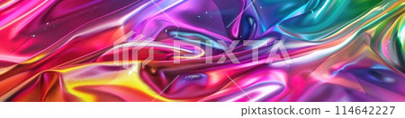 A tapestry of neon colors folds into a galaxy-like swirl A tapestry of neon colors folds into a galaxy-like swirl 114642227