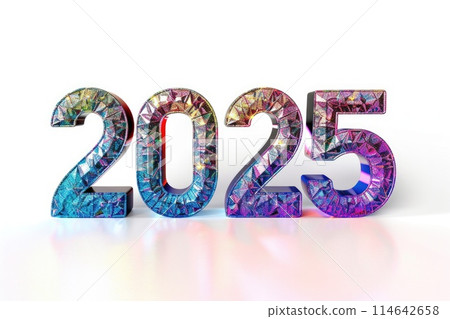 Futuristic Glowing 2025 Numerals with Circuitry Design Futuristic Glowing 2025 Numerals with Circuitry Design 114642658