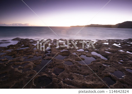 Coastal landscape with cliffs in Peninsula Valdes, World Heritage Site, Patagonia Argentina 114642824