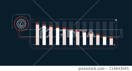 A simple infographic about falling oil industry prices. 114643045