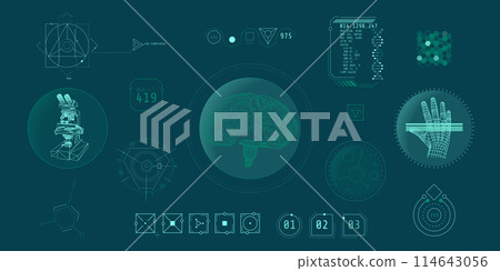 Design elements for infographic of data communication. 114643056