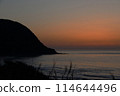Sunset over the sea 114644496