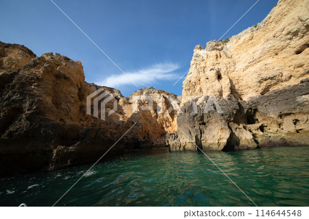 Rocky beach Lagos Portugal Rocky beach Lagos Portugal 114644548