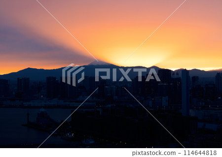 View of Mount Fuji from Tokyo View of Mount Fuji from Tokyo 114644818