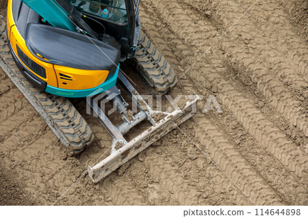 Reclamation work using an excavator Reclamation work using an excavator 114644898
