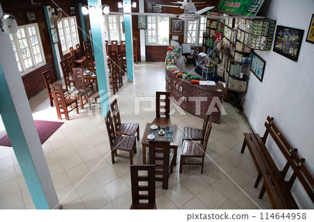 interior of a tea factory. Machines for drying and sorting tea leaves interior of a tea factory. Machines for drying and sorting tea leaves 114644958