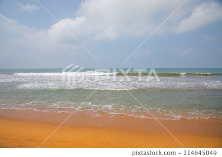 beautiful ocher beach in sri lanka. 114645049