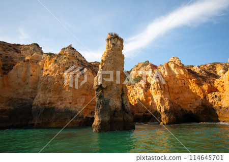 Rocky beach Lagos Portugal 114645701