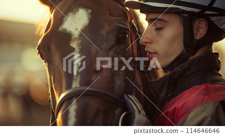 The bond between horse and jockey 114646646