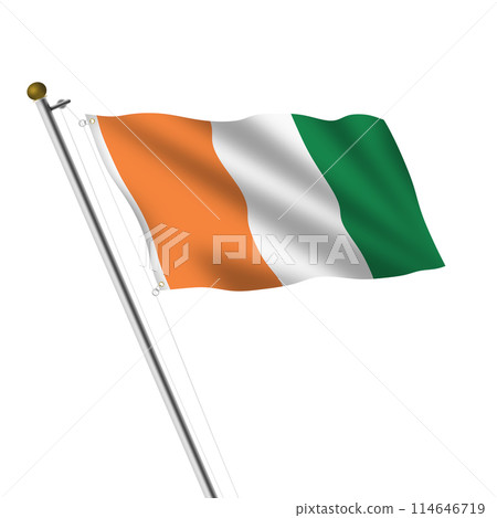 Ivory Coast Cote Divoire Flagpole 114646719