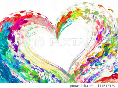 多彩水抽象心 114647479