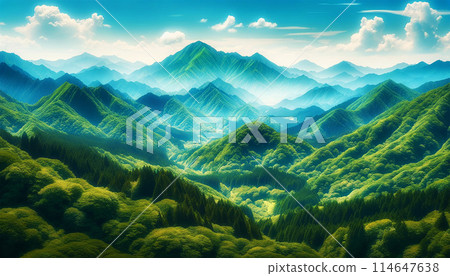 Summer mountain landscape Summer mountain landscape 114647638