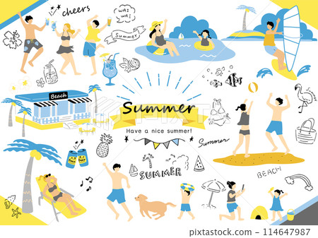 人們享受夏天 114647987