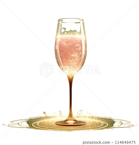 3d champagne glass 114648475