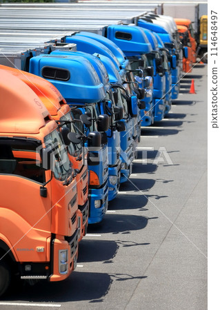 Lined up truck image Lined up truck image 114648497