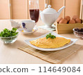Breakfast with omelette 114649084