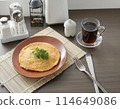 Breakfast with omelette 114649086