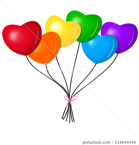 Pride month with balloons for celebration 114649349