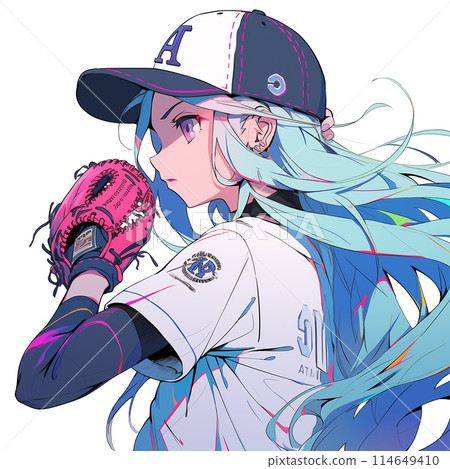 Baseball, baseball, sports girl 114649410