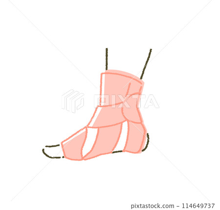 Foot support illustration material 114649737