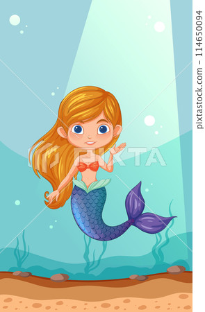 Cheerful Mermaid Underwater Adventure Cheerful Mermaid Underwater Adventure 114650094