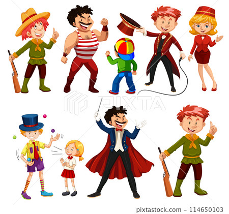 Colorful Collection of Cartoon Performers 114650103