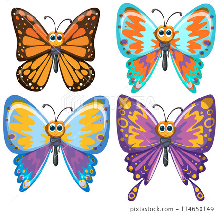 Colorful Butterfly Vector Illustrations Colorful Butterfly Vector Illustrations 114650149