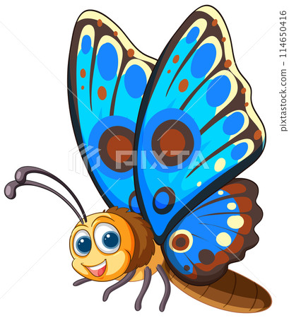 Colorful Butterfly Cartoon Illustration 114650416