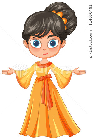 Young Girl in Yellow Dress Young Girl in Yellow Dress 114650481