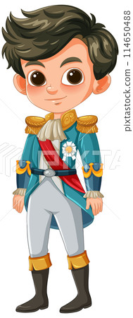Young Prince in Royal Attire Illustration Young Prince in Royal Attire Illustration 114650488