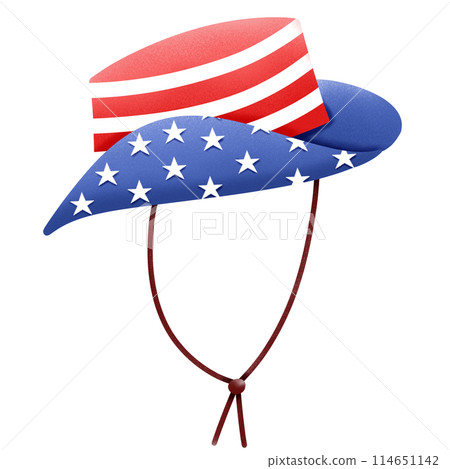 Fourth of July hat illustration Fourth of July hat illustration 114651142