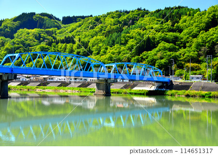 新町橋（信州新町）/西川眺望國道19號線（長野縣長野市） [2024.5] 114651317