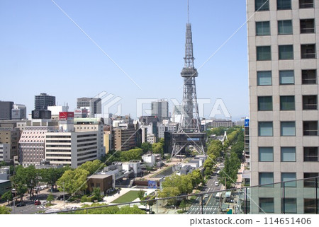 TV tower (radio tower) seen from the Shin-Chunichi Building 114651406